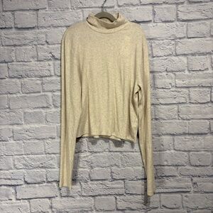 New American Eagle Cream Mockneck Top XL